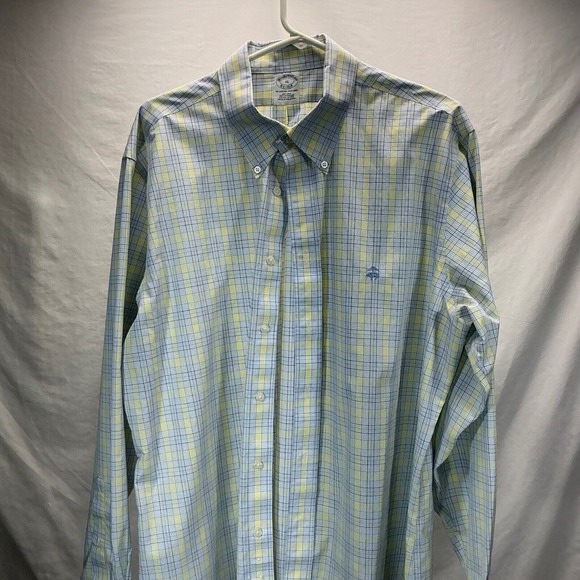 Brooks Brothers Plaid Button Down Non-Iron Supima Cotton‎ Shirt XL - Picture 3 of 6